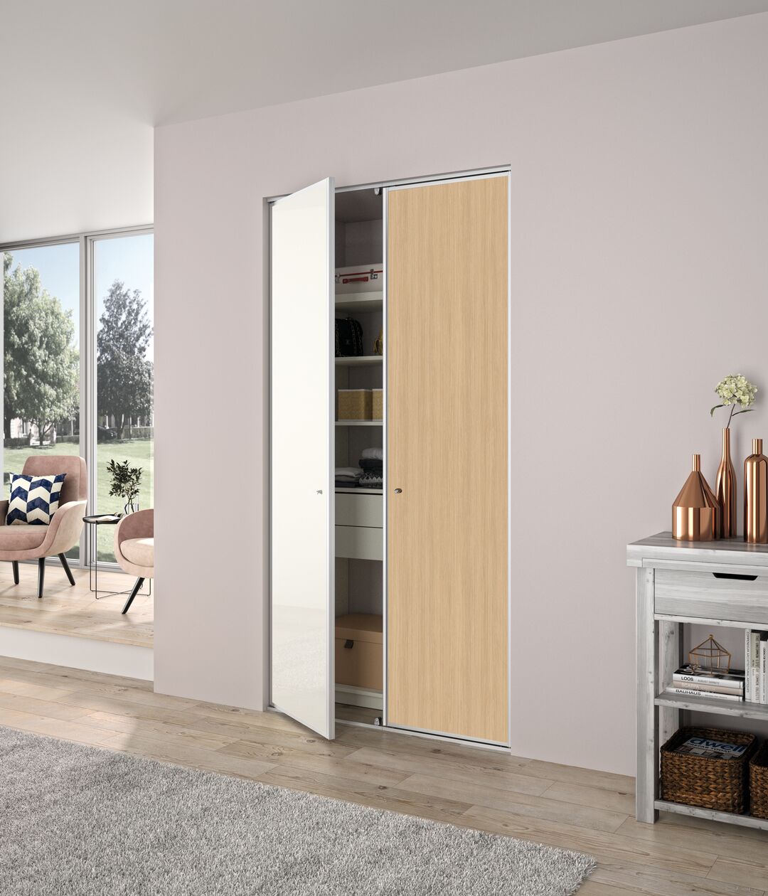 Porte de placard pivotant - Résidence